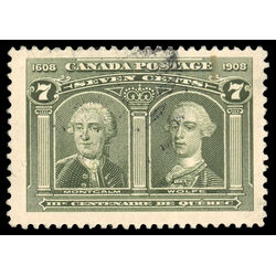 canada stamp 100 montcalm wolfe 7 1908 U VF 103