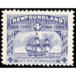 newfoundland stamp 90 guy s ship endeavour 4 1910 M F VFNH 007