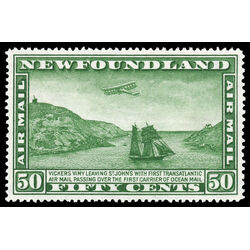 newfoundland stamp c7 airplane and packet ship 50 1931 M VFNH 016
