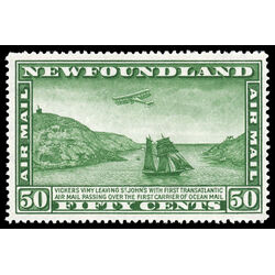 newfoundland stamp c7 airplane and packet ship 50 1931 M VFNH 017