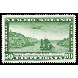 newfoundland stamp c7 airplane and packet ship 50 1931 M VFNH 018
