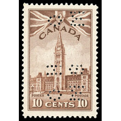 canada stamp o official o10 257 parliament buildings 10 1942