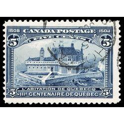 canada stamp 99 champlain s habitation 5 1908 U F VF 100