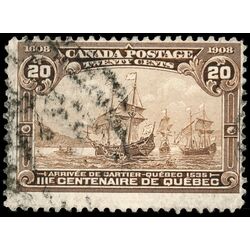 canada stamp 103 cartier s arrival 20 1908 U F 083