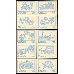collection of 10 different booklet designs of bk71b