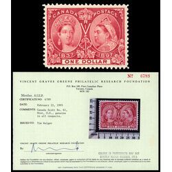 canada stamp 61 queen victoria diamond jubilee 1 1897 M GEM 122