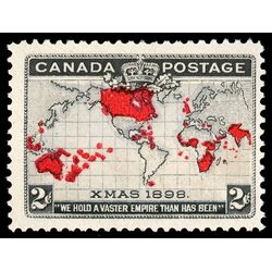 canada stamp 85i imperial penny postage christmas 2 1898 M F VFNH 029