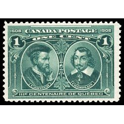 canada stamp 97 cartier champlain 1 1908 M VFNH 031