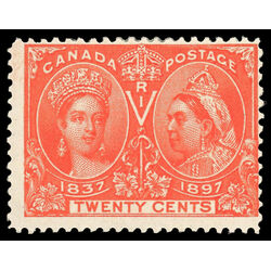 canada stamp 59 queen victoria diamond jubilee 20 1897 M VG F 091