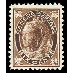 canada stamp 71 queen victoria 6 1897 M F VF 065