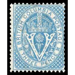 british columbia vancouver island stamp 7a seal of british columbia 3d 1865 M FOG 019
