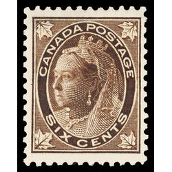 canada stamp 71 queen victoria 6 1897 M F VF 064