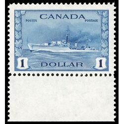 canada stamp 262 tribal class destroyer royal canadian navy 1 1942 M VFNH 053