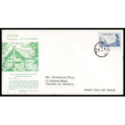 canada stamp 370 thompson and map 5 1957 FDC PC 028