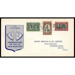 canada stamp 246 8 fdc royal vist 1939 FDC COMBO 031