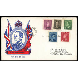 canada stamp 284 8 fdc king george vi with postes postage 1949 FDC COMBO 012