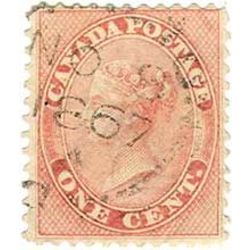 canada stamp 14iii pink very thin paper 1 1859