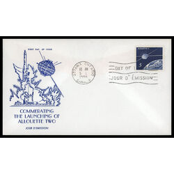 canada stamp 445 satellite over canada 5 1966 FDC PC 026