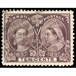canada stamp 57 queen victoria diamond jubilee 10 1897 U VF 107