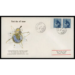 canada stamp 376 microscope 5 1958 FDC PC 032