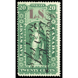 canada revenue stamp ol33a law stamps 20 1864