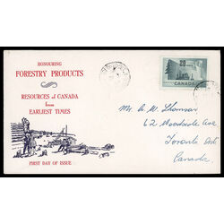 canada stamp 316 paper mill 20 1952 FDC PC 024