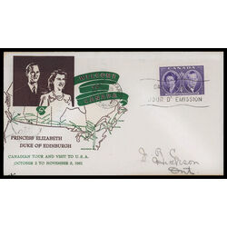 canada stamp 315 duchess and duke of edinburgh 4 1951 FDC PC 022