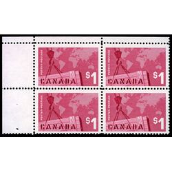 canada stamp 411 crane and map 1 1963 CB UL