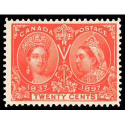 canada stamp 59 queen victoria diamond jubilee 20 1897 M F VF 094