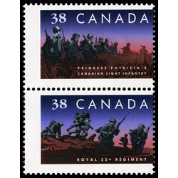 canada stamp 1250a canadian infantry regiments 1989 M NH 005