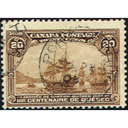 canada stamp 103i cartier s arrival re entry 20 1908