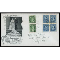 canada stamp 276 princess elizabeth 4 1948 FDC BLOCK 028