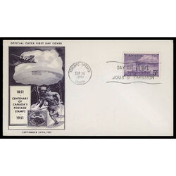 canada stamp 312 steamships of 1851 and 1951 5 1951 FDC PC 020