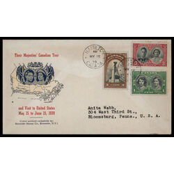 canada stamp 246 8 fdc royal vist 1939 FDC COMBO 037