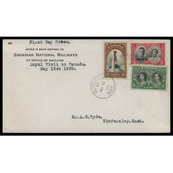 canada stamp 246 8 fdc royal vist 1939 FDC COMBO 040