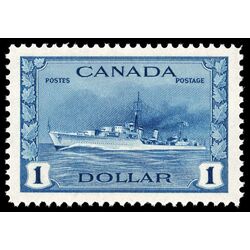 canada stamp 262 tribal class destroyer royal canadian navy 1 1942 M XFNH 056
