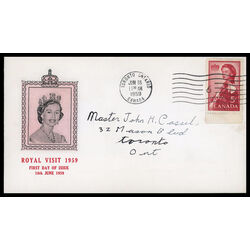 canada stamp 386 queen elizabeth ii 5 1959 FDC PC 057