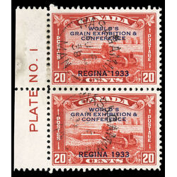 canada stamp 203 harvesting wheat overprint 20 1933 U F 056