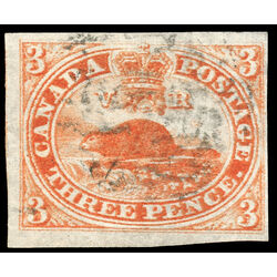 canada stamp 1 beaver 3d 1851 U VF 082