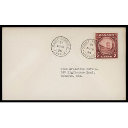 canada stamp 210 new brunswick seal 2 1934 FDC 022