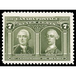 canada stamp 100 montcalm wolfe 7 1908 M VFNH 109