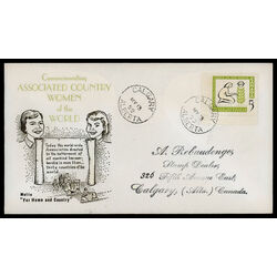 canada stamp 385 woman and tree 5 1959 FDC PC 027