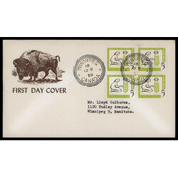 canada stamp 385 woman and tree 5 1959 FDC BLOCK 033