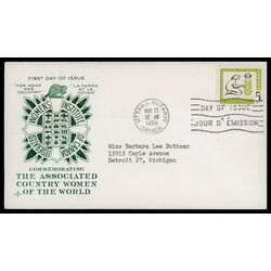 canada stamp 385 woman and tree 5 1959 FDC PC 034
