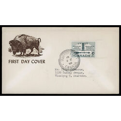 canada stamp 382 mace and speakers chair 5 1958 FDC PC 035