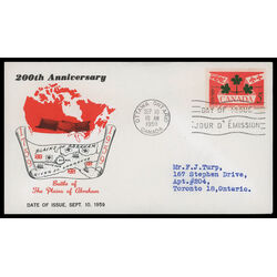 canada stamp 388 national emblems 5 1959 FDC PC 044