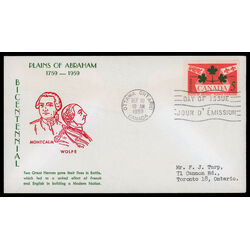 canada stamp 388 national emblems 5 1959 FDC PC 048