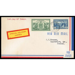 canada stamp e special delivery e11 peace issue 10 1946 FDC COMBO 012