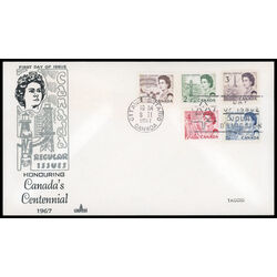 canada stamp 454p 58p fdc queen elizabeth ii northern lights 1 1967 FDC COMBO 005