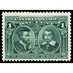canada stamp 97 cartier champlain 1 1908 M VFNH 032
